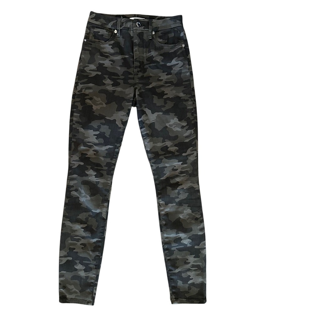 Good American  High Rise‎ Skinny Jeans Dark Camo Size 4/27